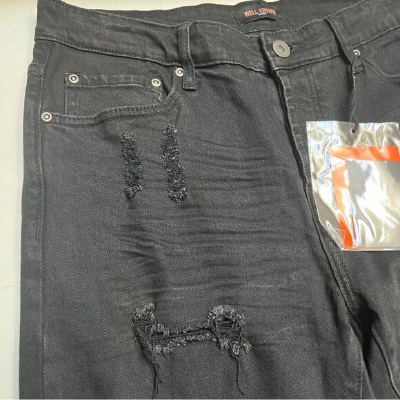 Well Known Dean Street Jeans in Jet Black Size 34 MSRP $200 - Picture 4 of 8